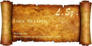 Lucz Szilvia névjegykártya