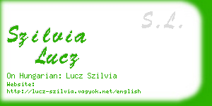 szilvia lucz business card